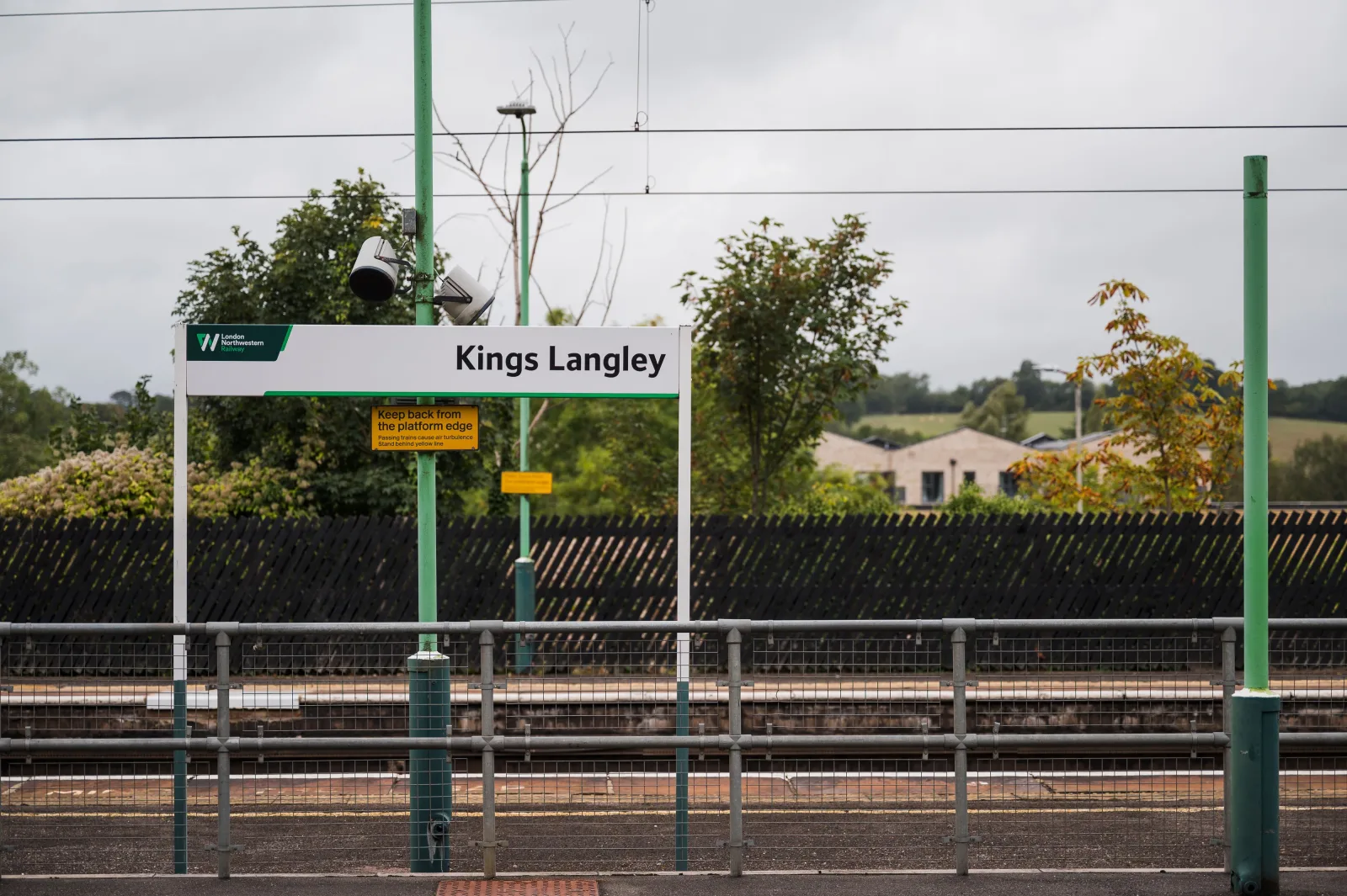 The platform sign at Kings Langley station